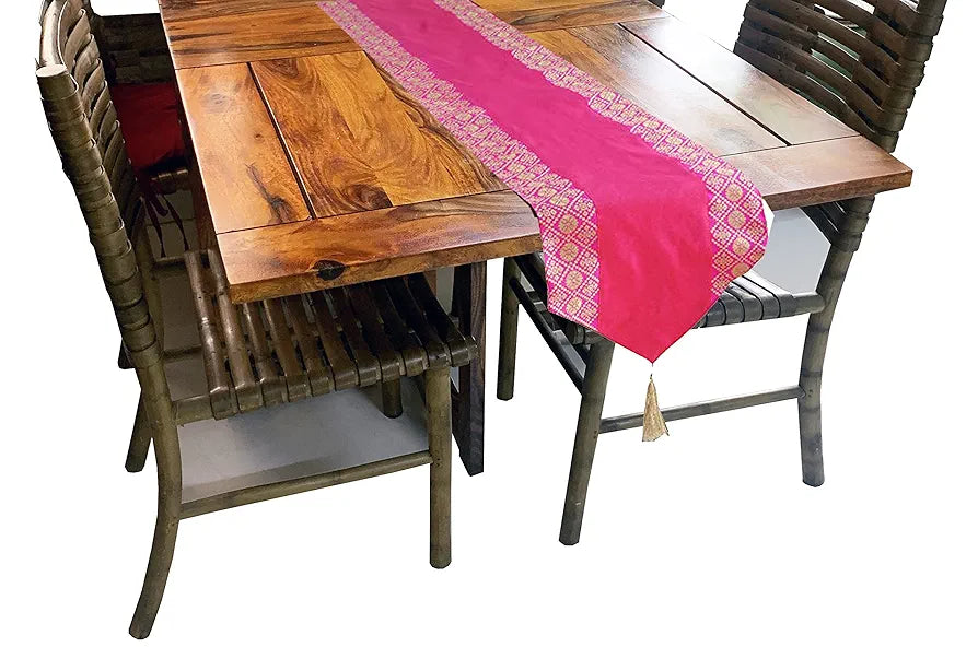PINK PARROT-Designer Durable Dopian Silk Table Runner 12x70 1 pc